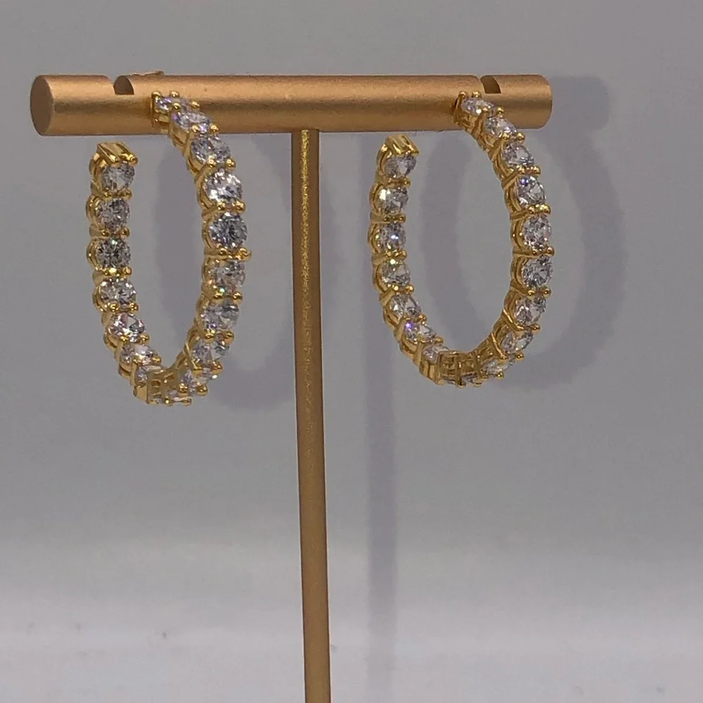 4.5ct  Inside-Out Hoops - Picture 6 of 11